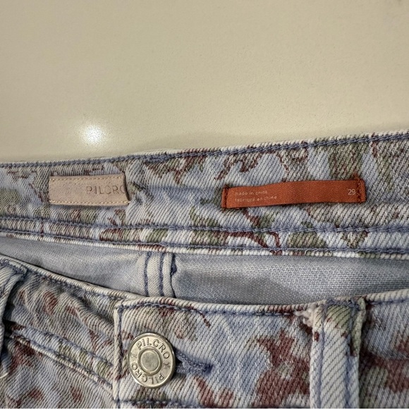 Pilcro And The Letterpress Anthropologie Slim Boyfriend Floral Jeans Women’s 29 - Picture 4 of 8
